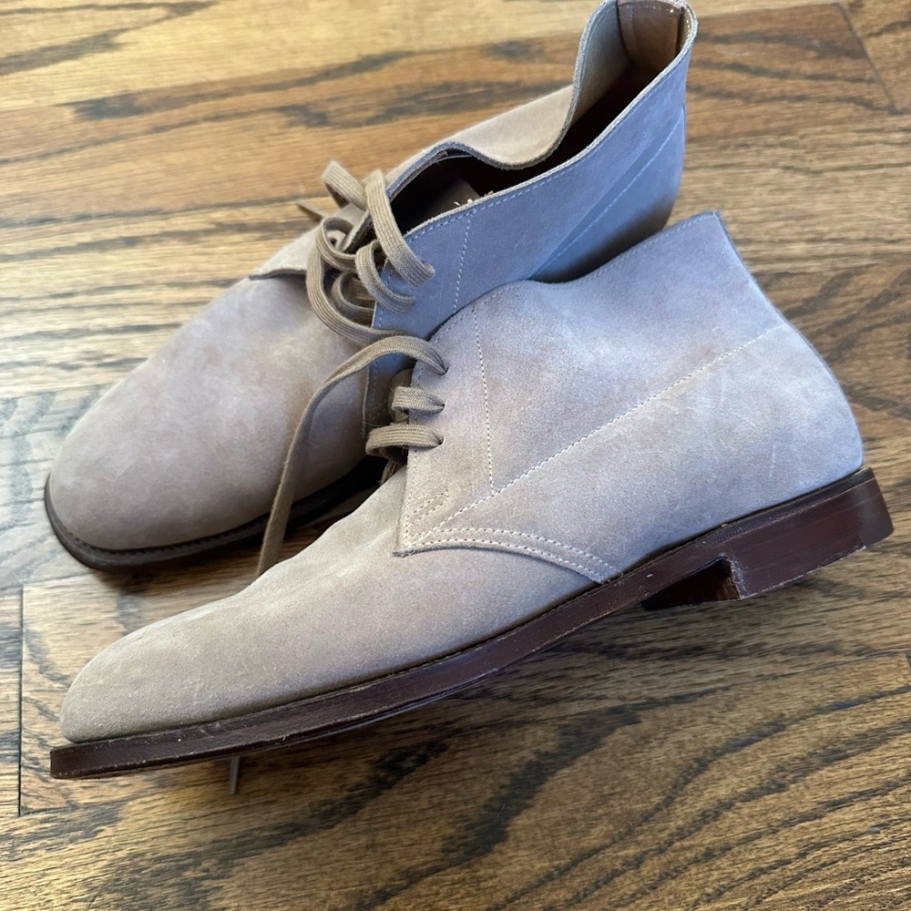 BENCH MADE IN ENGLAND Vintage Ralph Lauren Tan Suede Chukka Boots, 6